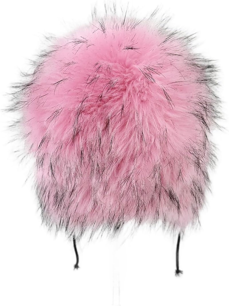 YFJNV Y2K Faux Fur Russian Hat, Soft, Warm Winter Trapper Hat with Earmuffs for Men and Women - Image 3